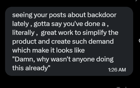 Message: great work simplifying the product, it makes you think “why wasn’t anyone doing this already”.