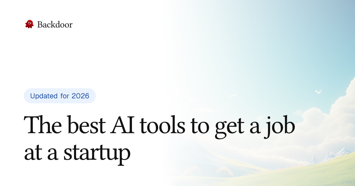 Best AI Tools to Get a Job at a Startup in 2026